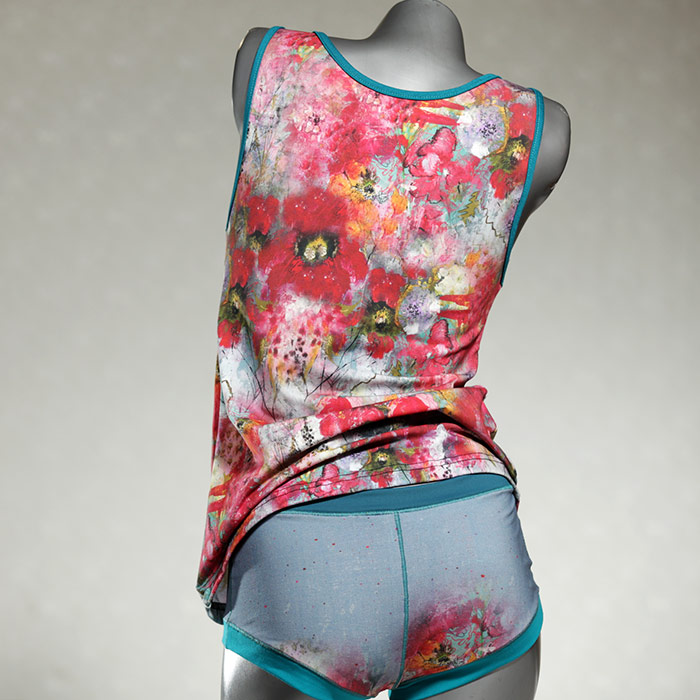 preiswerte schöne sexy gemusterte Unterwäsche Set für DamenPanty / Hotpant mit Top aus Biobaumwolle thumbnail