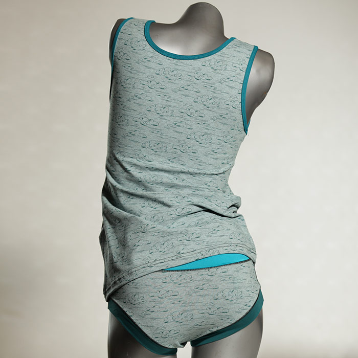 bequeme bunte handgemachte preiswerte Unterwäsche Set für DamenPanty / Hotpant mit Top aus Biobaumwolle thumbnail