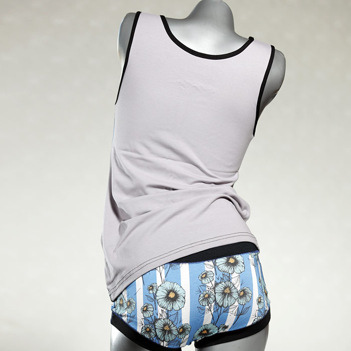 preiswerte  farbige handgemachte Unterwäsche Set für DamenPanty / Hotpant mit Top aus Biobaumwolle thumbnail