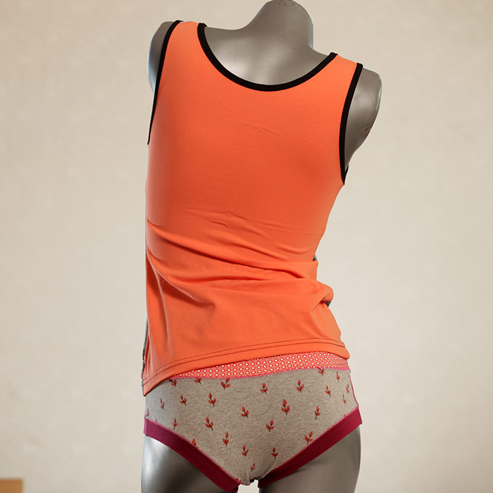 bequeme schöne günstige farbige Unterwäsche Set für DamenPanty / Hotpant mit Top aus Biobaumwolle thumbnail