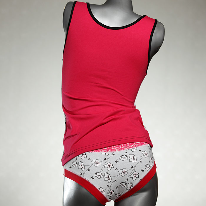 preiswerte attraktive gemusterte  Unterwäsche Set für DamenPanty / Hotpant mit Top aus Biobaumwolle thumbnail