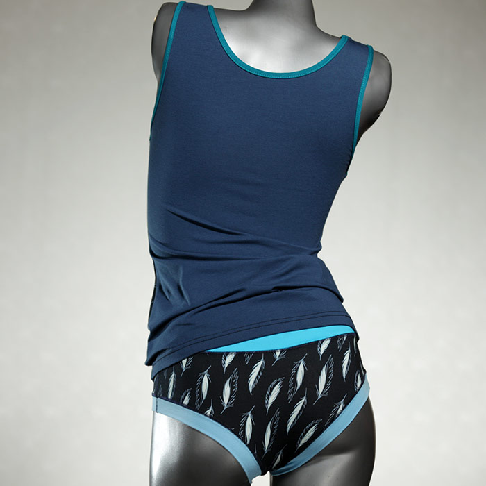 schöne nachhaltige günstige attraktive Unterwäsche Set für DamenPanty / Hotpant mit Top aus Biobaumwolle thumbnail