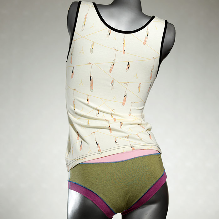 sexy attraktive preiswerte süße Unterwäsche Set für DamenPanty / Hotpant mit Top aus Biobaumwolle thumbnail