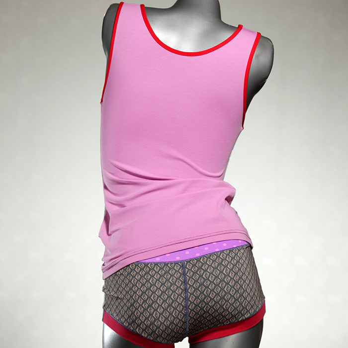 sexy bequeme süße attraktive Unterwäsche Set für DamenPanty / Hotpant mit Top aus Biobaumwolle thumbnail