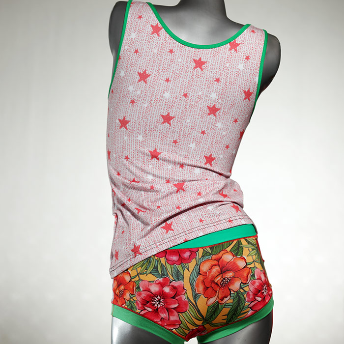 sexy attraktive  handgemachte Unterwäsche Set für DamenPanty / Hotpant mit Top aus Biobaumwolle thumbnail