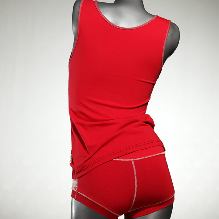 preiswerte süße farbige attraktive Unterwäsche Set für DamenPanty / Hotpant mit Top aus Biobaumwolle thumbnail