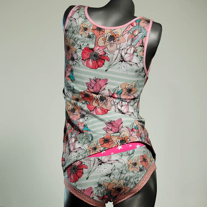 attraktive schöne bunte sexy Unterwäsche Set für DamenPanty / Hotpant mit Top aus Biobaumwolle thumbnail