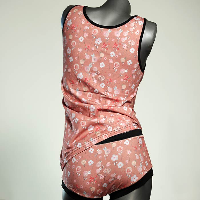 handgemachte attraktive bunte günstige Unterwäsche Set für DamenPanty / Hotpant mit Top aus Biobaumwolle thumbnail