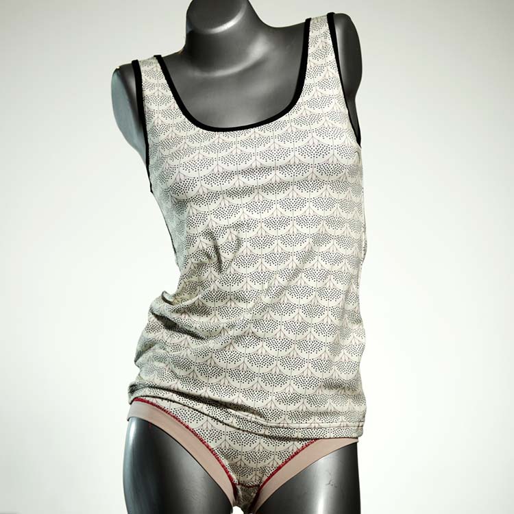 sexy bunte handgemachte attraktive Unterwäsche Set für DamenPanty / Hotpant mit Top aus Biobaumwolle thumbnail