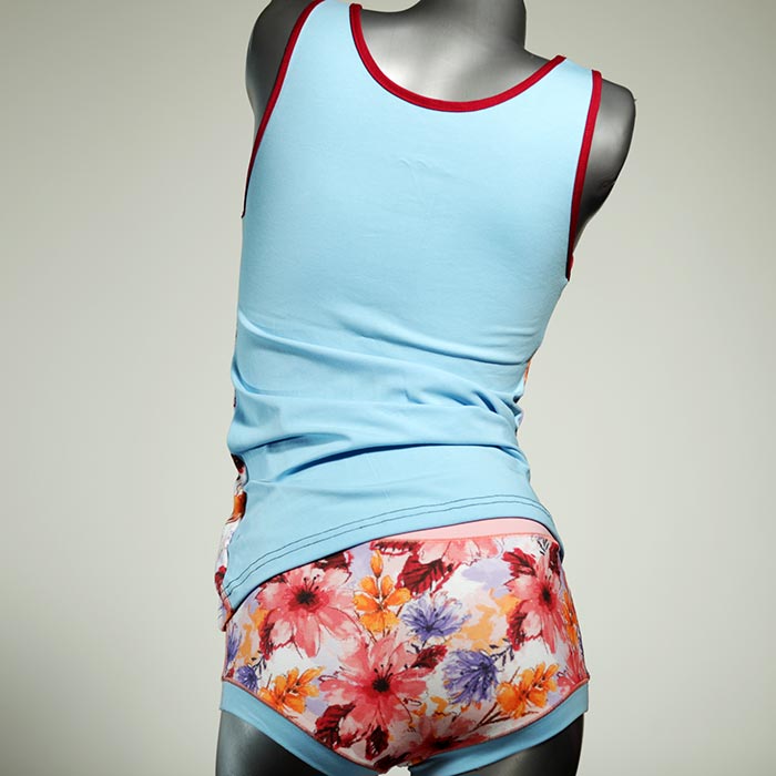 süße schöne bequeme attraktive Unterwäsche Set für DamenPanty / Hotpant mit Top aus Biobaumwolle thumbnail