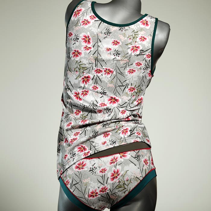 sexy handgemachte bunte attraktive Unterwäsche Set für DamenPanty / Hotpant mit Top aus Biobaumwolle thumbnail