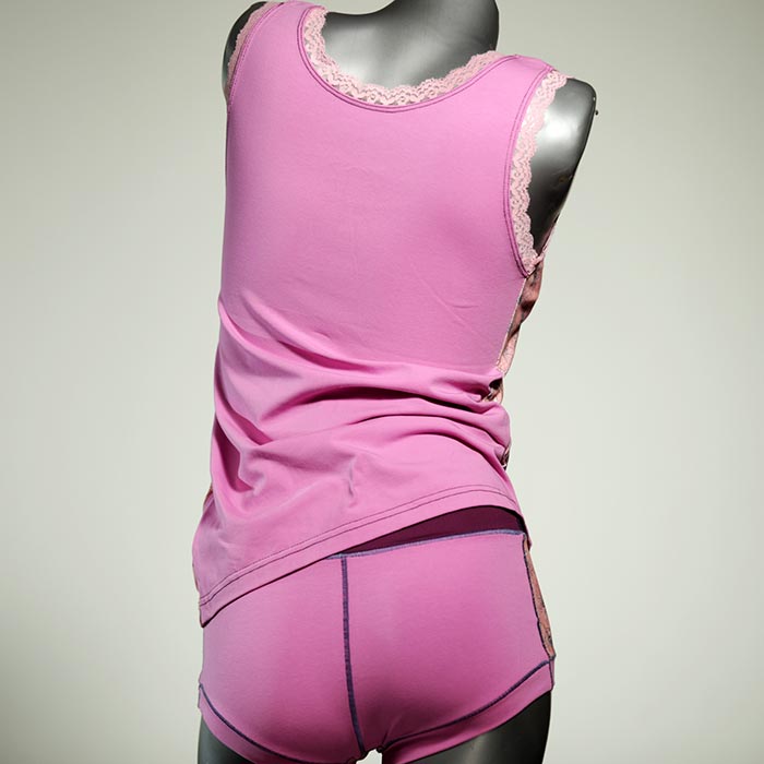 süße attraktive schöne günstige Unterwäsche Set für DamenPanty / Hotpant mit Top aus Biobaumwolle thumbnail