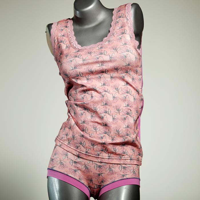 süße attraktive schöne günstige Unterwäsche Set für DamenPanty / Hotpant mit Top aus Biobaumwolle thumbnail