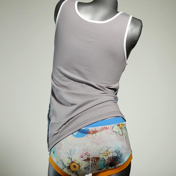 farbige schöne günstige bunte Unterwäsche Set für DamenPanty / Hotpant mit Top aus Biobaumwolle thumbnail