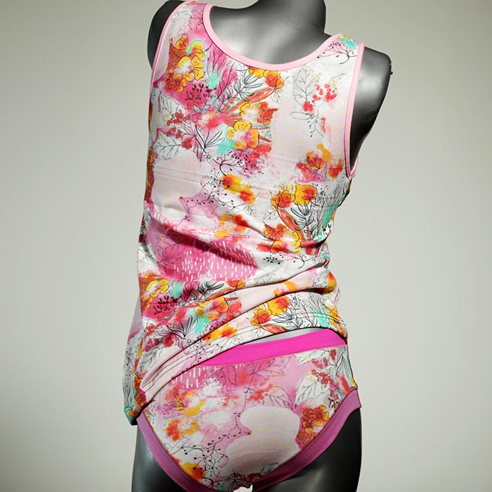 attraktive  handgemachte farbige Unterwäsche Set für DamenPanty / Hotpant mit Top aus Biobaumwolle thumbnail