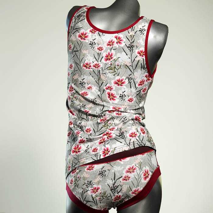 attraktive handgemachte günstige Unterwäsche Set für DamenPanty / Hotpant mit Top aus Biobaumwolle thumbnail