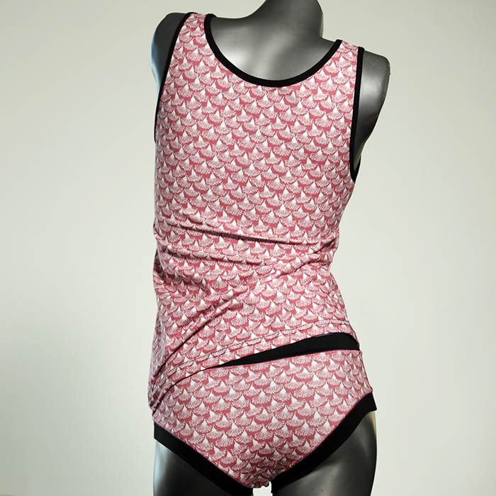 günstige farbige handgemachte attraktive Unterwäsche Set für DamenPanty / Hotpant mit Top aus Biobaumwolle thumbnail