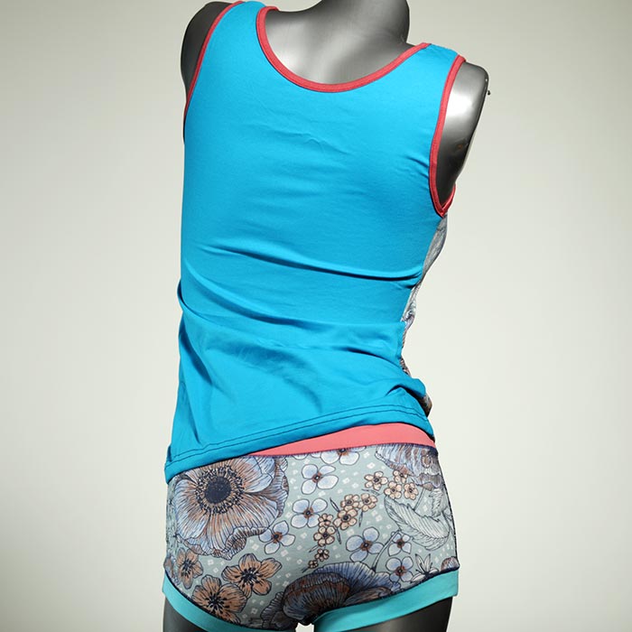 nachhaltige attraktive farbige ökologische Unterwäsche Set für DamenPanty / Hotpant mit Top aus Biobaumwolle thumbnail