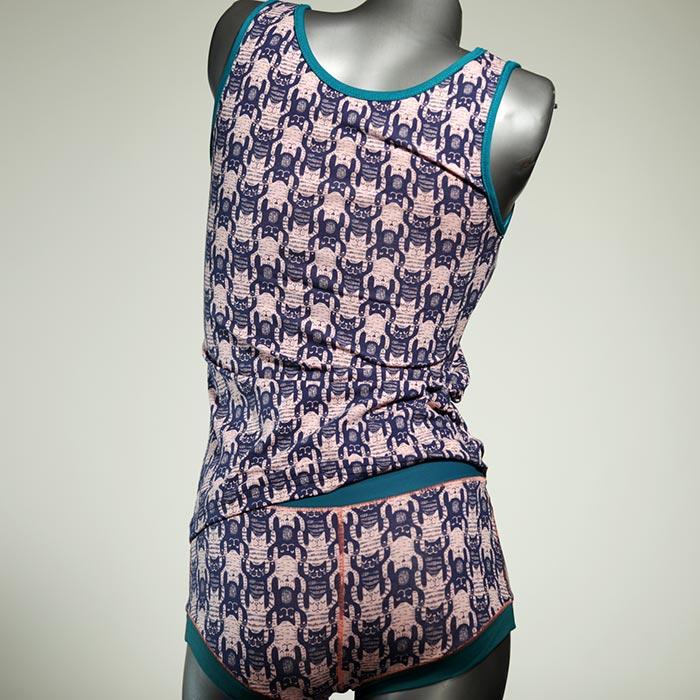 attraktive günstige schöne sexy Unterwäsche Set für DamenPanty / Hotpant mit Top aus Biobaumwolle thumbnail