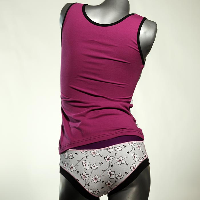 bequeme  schöne sexy Unterwäsche Set für DamenPanty / Hotpant mit Top aus Biobaumwolle thumbnail