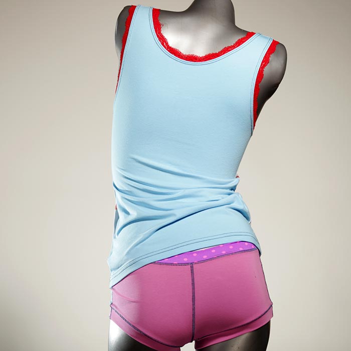 preiswerte schöne nachhaltige attraktive Unterwäsche Set für DamenPanty / Hotpant mit Top aus Biobaumwolle thumbnail