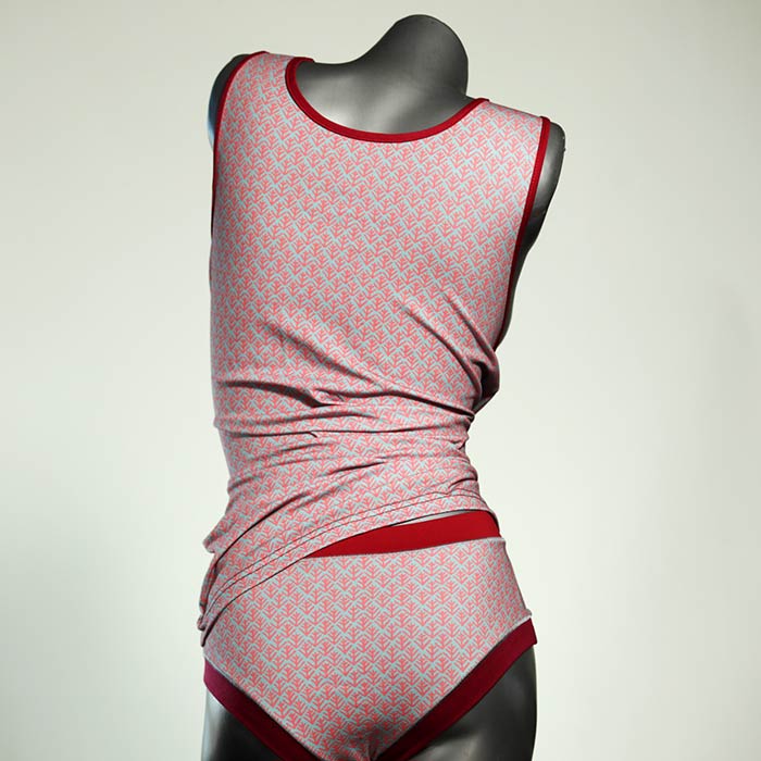gemusterte bequeme farbige bunte Unterwäsche Set für DamenPanty / Hotpant mit Top aus Biobaumwolle thumbnail