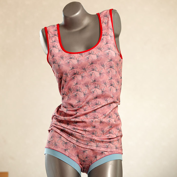 bequeme nachhaltige attraktive Unterwäsche Set für DamenPanty / Hotpant mit Top aus Biobaumwolle thumbnail