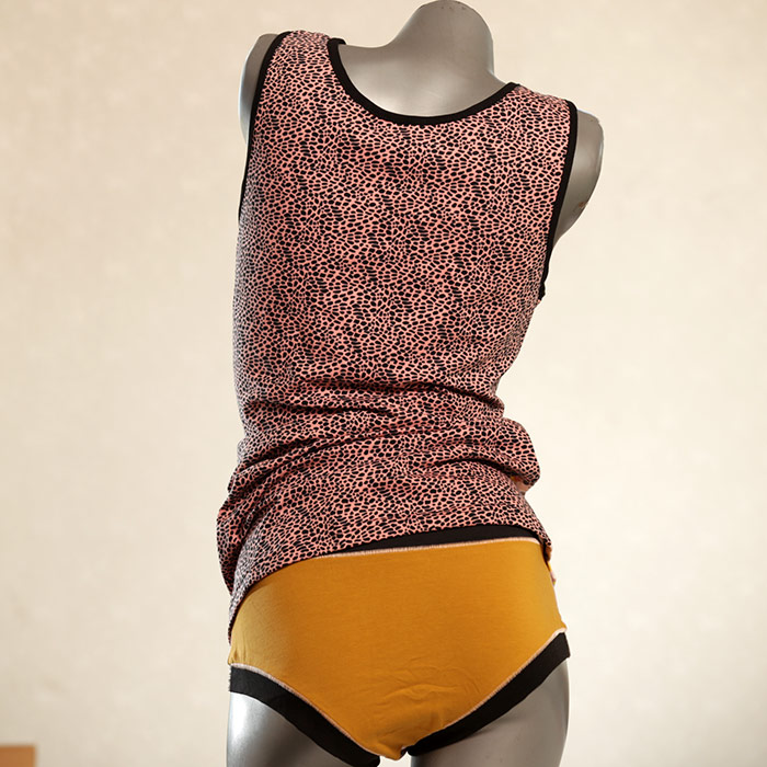 handgemachte farbige bunte bequeme Unterwäsche Set für DamenPanty / Hotpant mit Top aus Biobaumwolle thumbnail