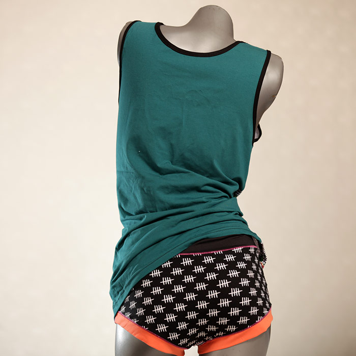nachhaltige süße farbige  Unterwäsche Set für DamenPanty / Hotpant mit Top aus Biobaumwolle thumbnail