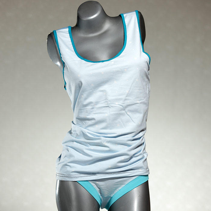 bequeme attraktive farbige nachhaltige Unterwäsche Set für DamenPanty / Hotpant mit Top aus Biobaumwolle thumbnail