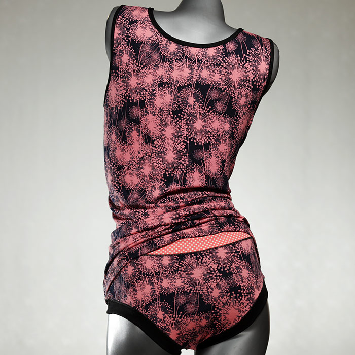 attraktive günstige süße bequeme Unterwäsche Set für DamenPanty / Hotpant mit Top aus Biobaumwolle thumbnail