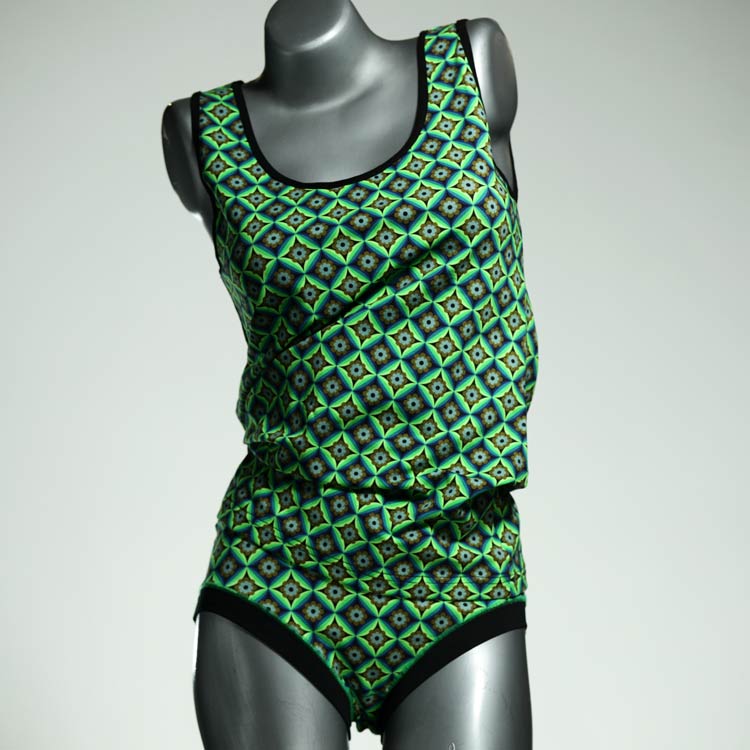 sexy bunte handgemachte farbige Bio Ensemble mit BH thumbnail