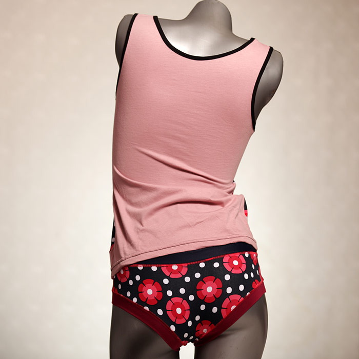 süße handgemachte nachhaltige bunte Unterwäsche Set für DamenPanty / Hotpant mit Top aus Biobaumwolle thumbnail