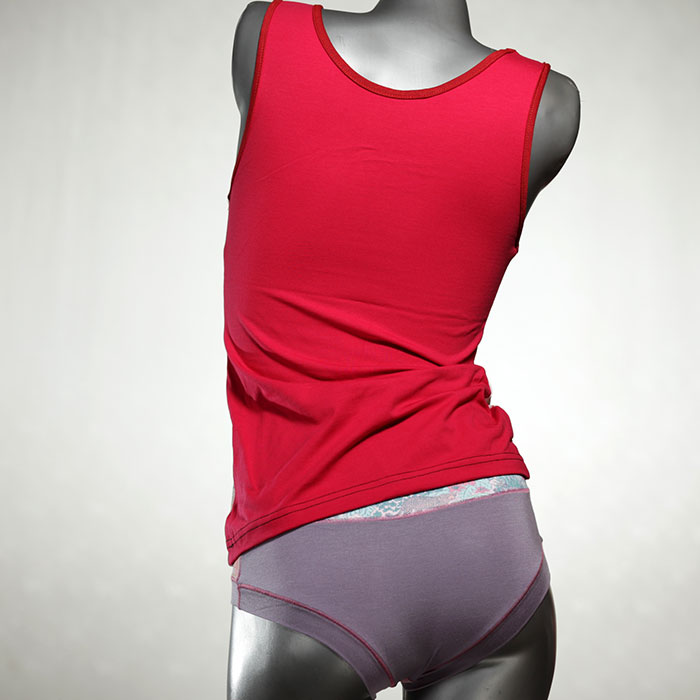 farbige  sexy preiswerte Unterwäsche Set für DamenPanty / Hotpant mit Top aus Biobaumwolle thumbnail