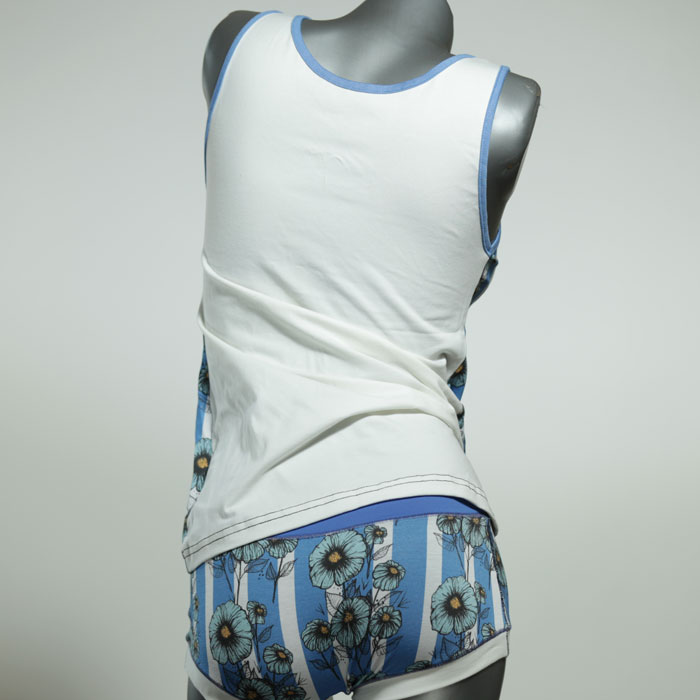 bequeme schöne gemusterte attraktive Unterwäsche Set für DamenPanty / Hotpant mit Top aus Biobaumwolle thumbnail