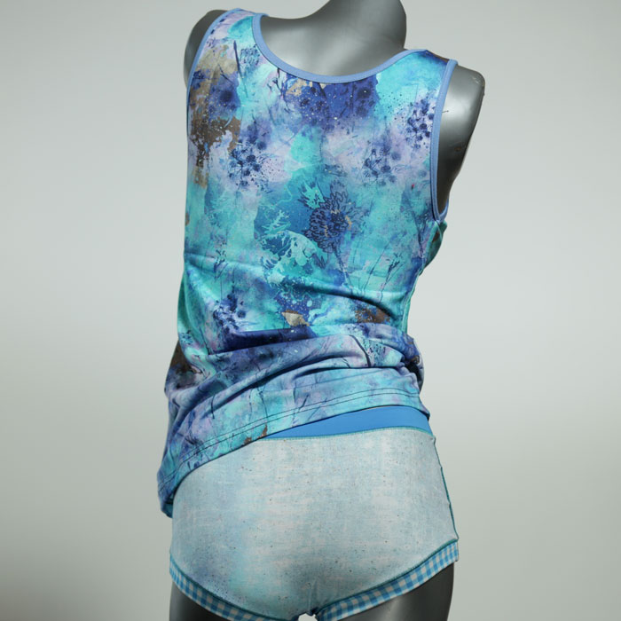 bequeme attraktive schöne Unterwäsche Set für DamenPanty / Hotpant mit Top aus Biobaumwolle thumbnail