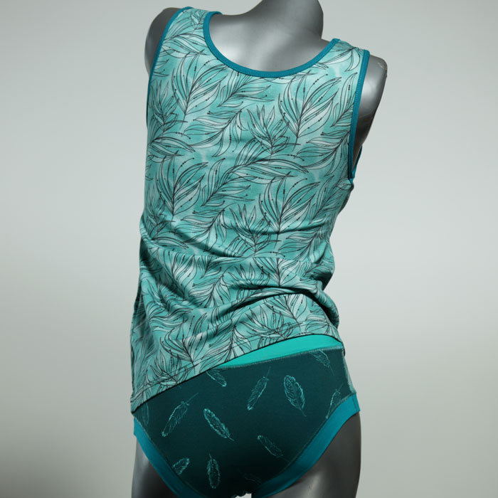 nachhaltige schöne attraktive gemusterte Unterwäsche Set für DamenPanty / Hotpant mit Top aus Biobaumwolle thumbnail