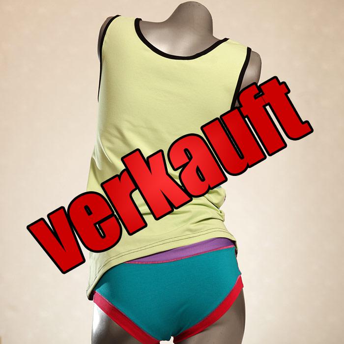 günstige farbige süße bequeme Unterwäsche Set für DamenPanty / Hotpant mit Top aus Biobaumwolle