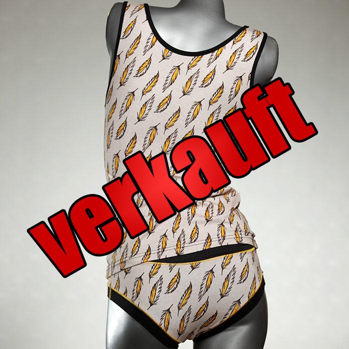 süße attraktive handgemachte preiswerte Unterwäsche Set für DamenPanty / Hotpant mit Top aus Biobaumwolle