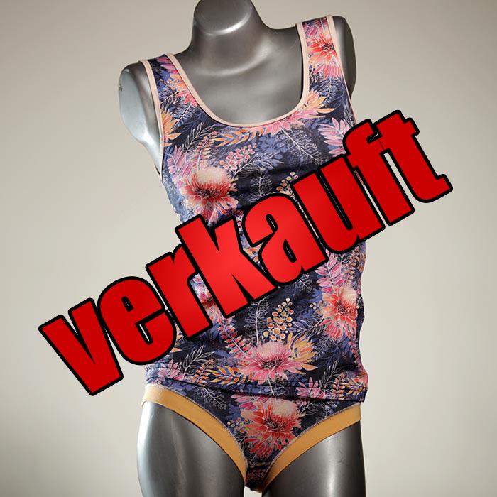 günstige sexy farbige gemusterte Unterwäsche Set für DamenPanty / Hotpant mit Top aus Biobaumwolle