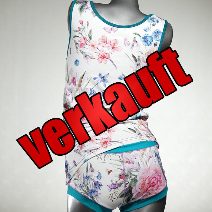 süße attraktive sexy Unterwäsche Set für DamenPanty / Hotpant mit Top aus Biobaumwolle