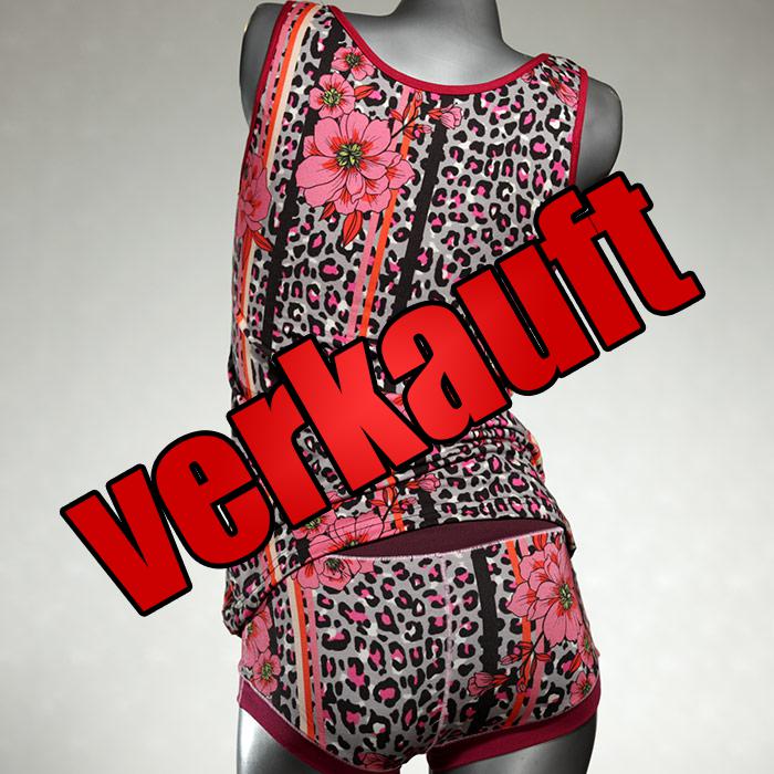 farbige günstige nachhaltige attraktive Unterwäsche Set für DamenPanty / Hotpant mit Top aus Biobaumwolle