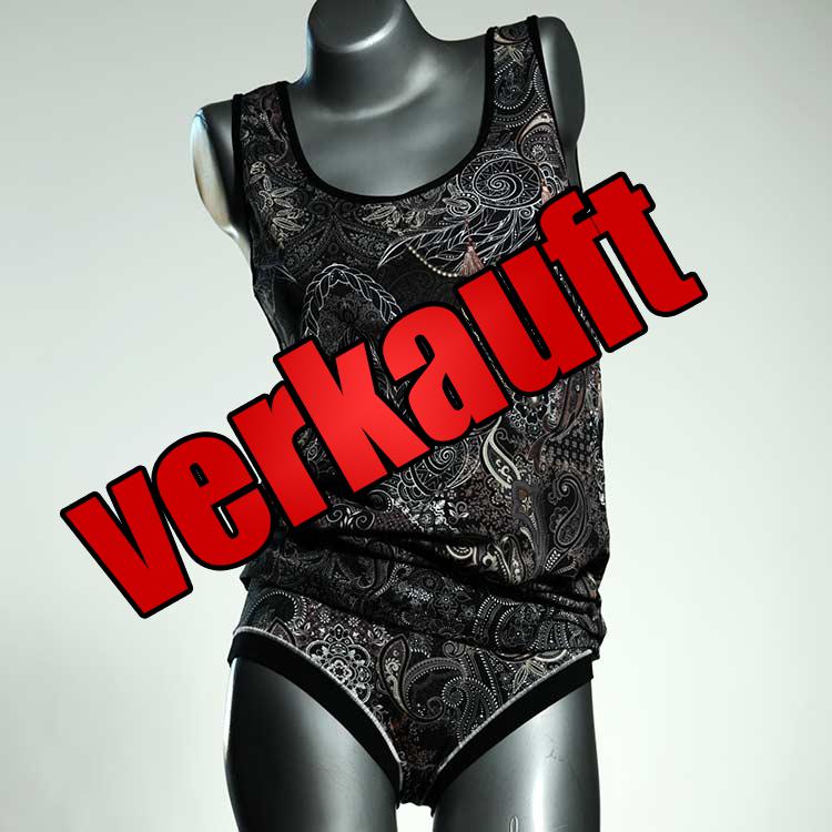 handgemachte bunte sexy farbige Unterwäsche Set für DamenPanty / Hotpant mit Top aus Biobaumwolle