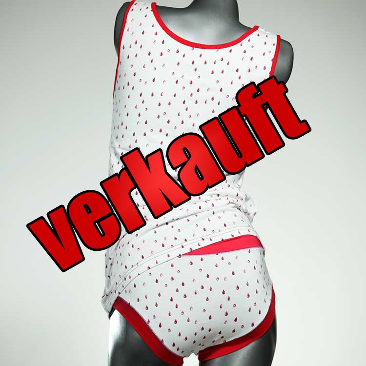 günstige süße attraktive sexy Unterwäsche Set für DamenPanty / Hotpant mit Top aus Biobaumwolle