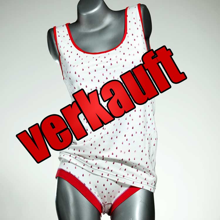 günstige süße attraktive sexy Unterwäsche Set für DamenPanty / Hotpant mit Top aus Biobaumwolle