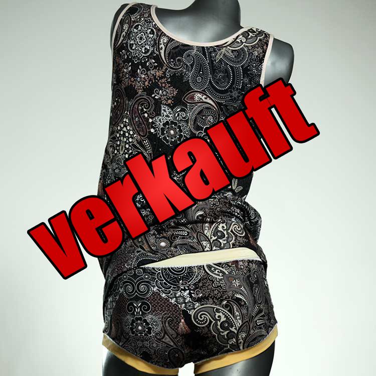 preiswerte sexy farbige günstige Unterwäsche Set für DamenPanty / Hotpant mit Top aus Biobaumwolle