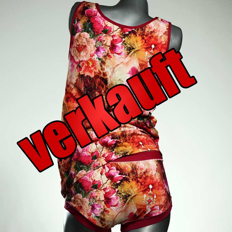 günstige farbige preiswerte sexy Unterwäsche Set für DamenPanty / Hotpant mit Top aus Biobaumwolle