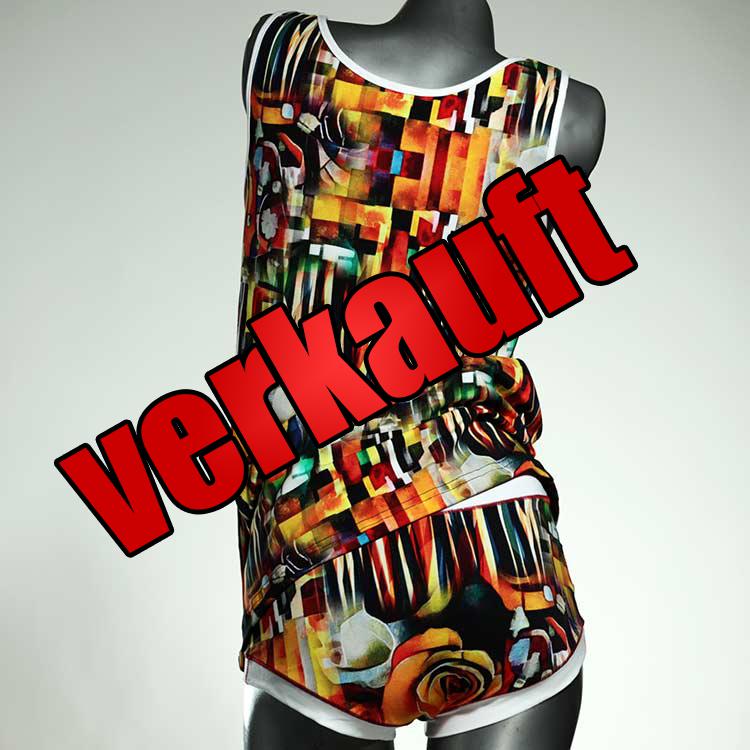 nachhaltige attraktive sexy süße Unterwäsche Set für DamenPanty / Hotpant mit Top aus Biobaumwolle