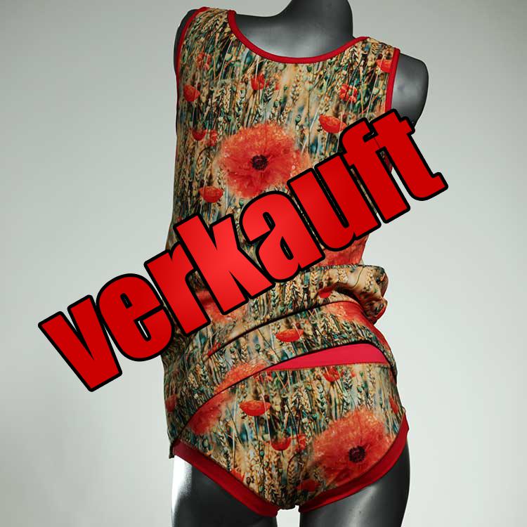 günstige bequeme süße handgemachte Unterwäsche Set für DamenPanty / Hotpant mit Top aus Biobaumwolle
