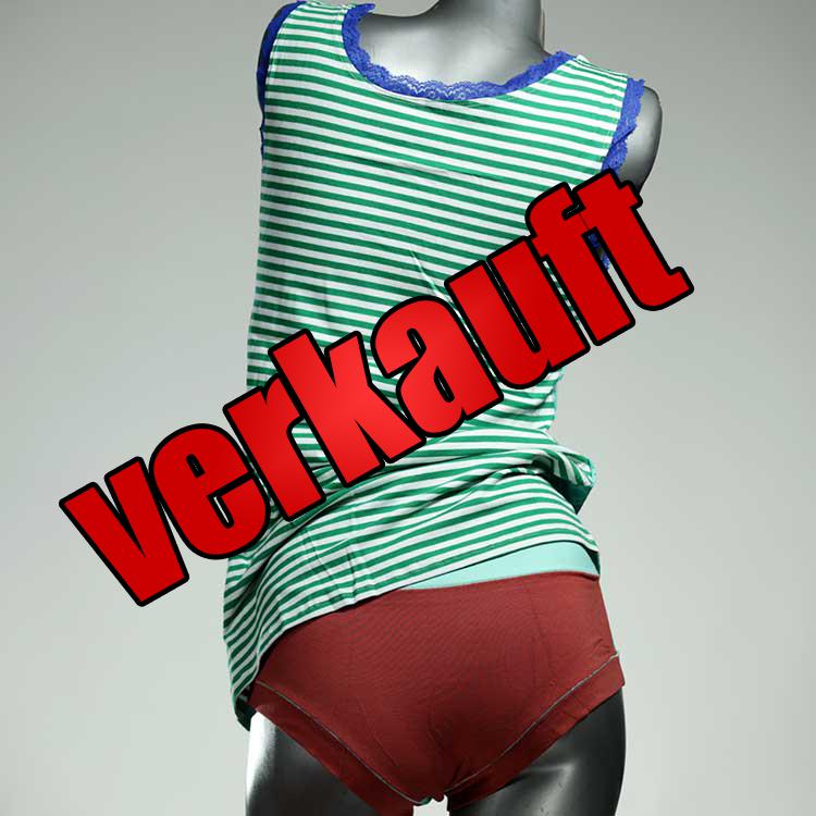 bunte farbige nachhaltige attraktive Unterwäsche Set für DamenPanty / Hotpant mit Top aus Biobaumwolle